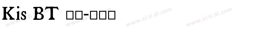 Kis BT 常规字体转换